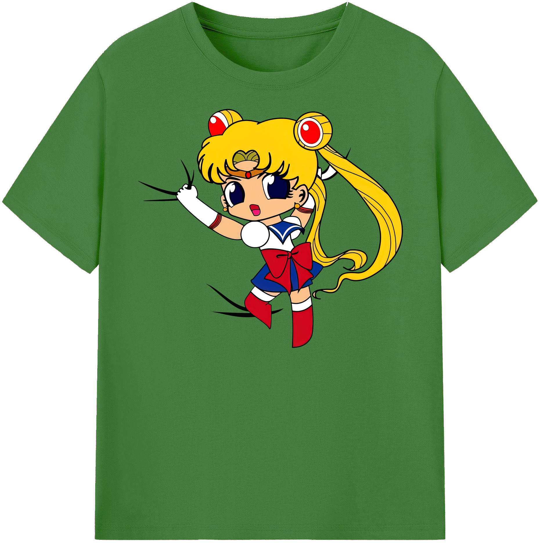 （画像用） 美少女戦士セーラームーン 月野 うさぎ つきの うさぎ Sailor Moon Tsukino Usagi レディースカジュアルプリントTシャツ（綿100％）